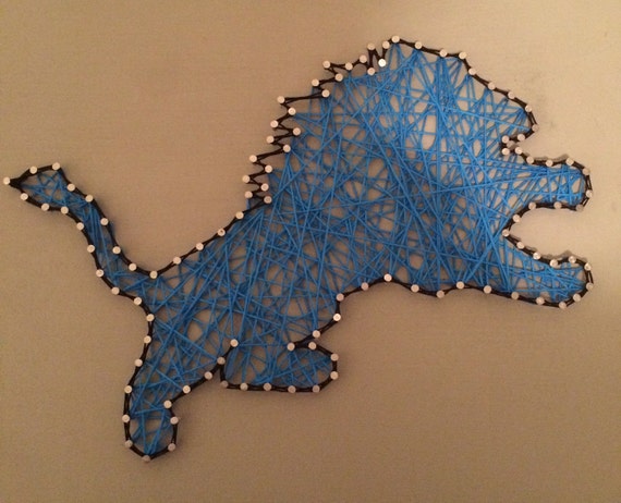 Detroit Lions String Art by erinstring on Etsy