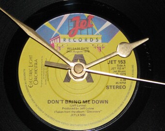 ELO Don't bring me down 7" vinyl record clock