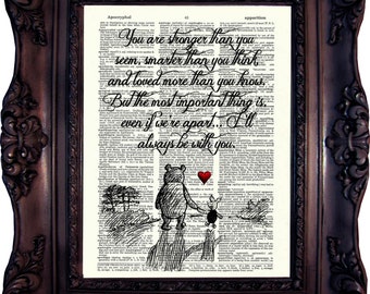 BEST FRIEND Gift Winnie the Pooh Quote Sister gift Girlfriend gift Boyfriend Gift Mom Gift Father Gift Dad Gift Daddy Winnie The Pooh C:725