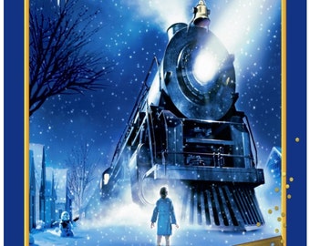 SALE Polar Express Christmas Fabric The Polar Express Train Fabric Panel By Springs Creative