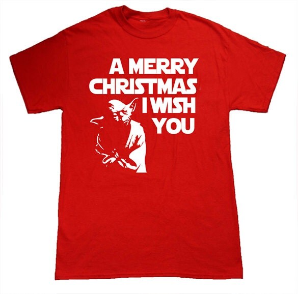 Yoda Star Wars Christmas Shirt. Star Wars Christmas Tshirt.