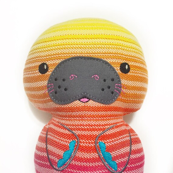 13 Manatee Plush Stuffed Animal Under the Sea by LittleSwingShop