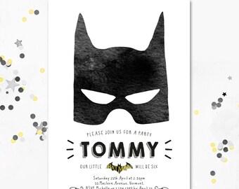Batman Invitation. Batman Party Invite. Batman Birthday Party. SuperHero Invite. SuperHero Birthday. Printable Invitation. Motif Visuals