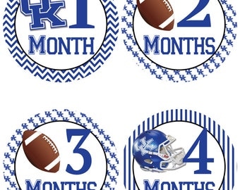 University of Kentucky Baby Milestone Stickers - College Football Baby Belly Stickers (530)