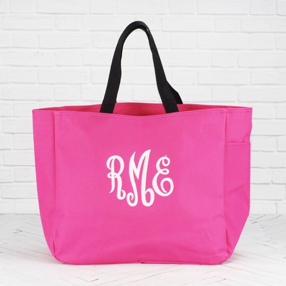 small pink tote bag