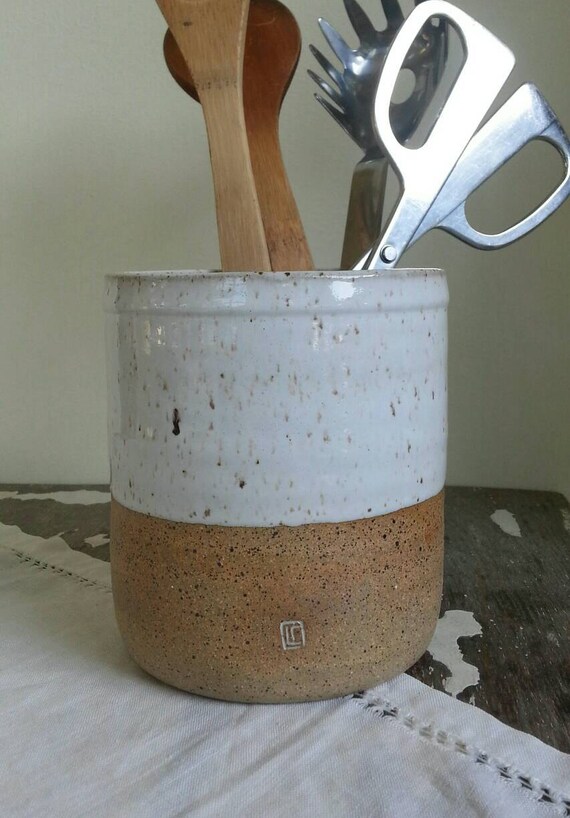 Extra Large Utensil Crock Vase Pickling Crock Farmhouse style