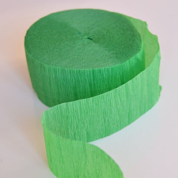 Green Crepe Paper Streamer 81FT Wedding Color Party Ideas Baby
