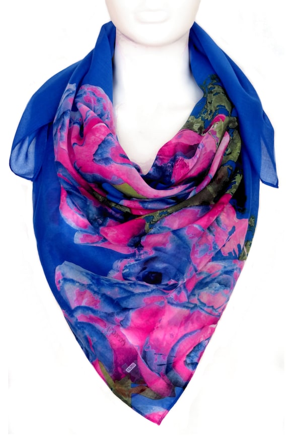 large cotton scarf large square scarf summer by AnnushkaHomeDecor