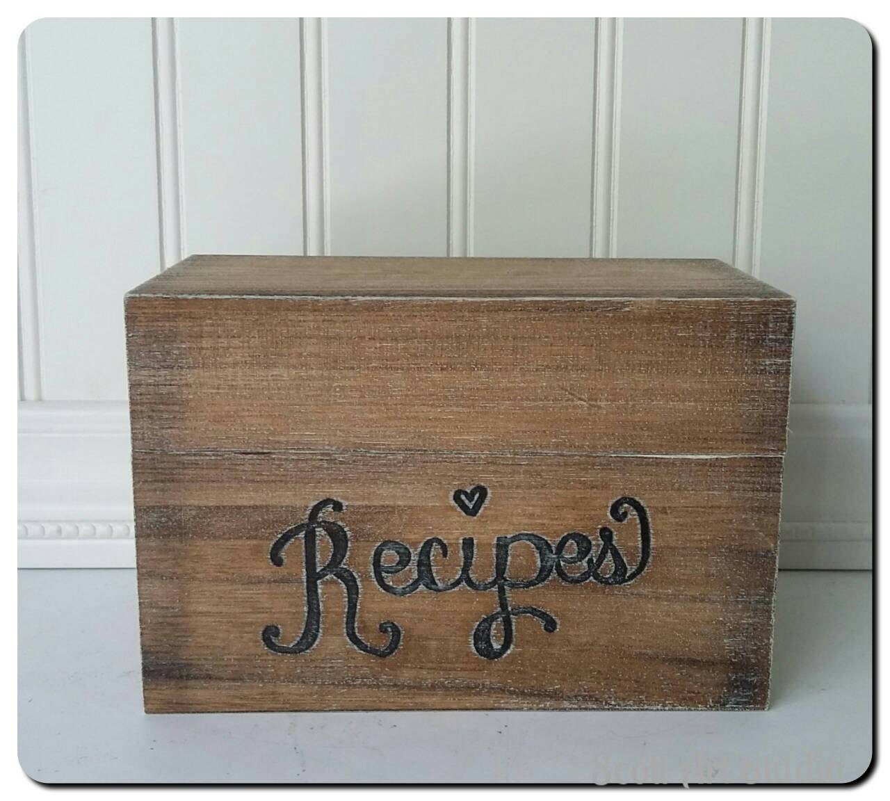 Engraved Recipe Box Custom Personalized Heritage