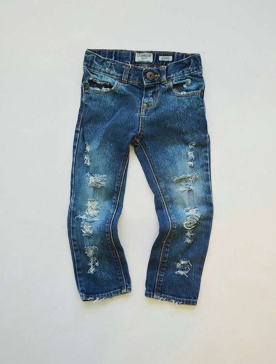 Distressed Denim Skinny Jeans for Toddler Girls