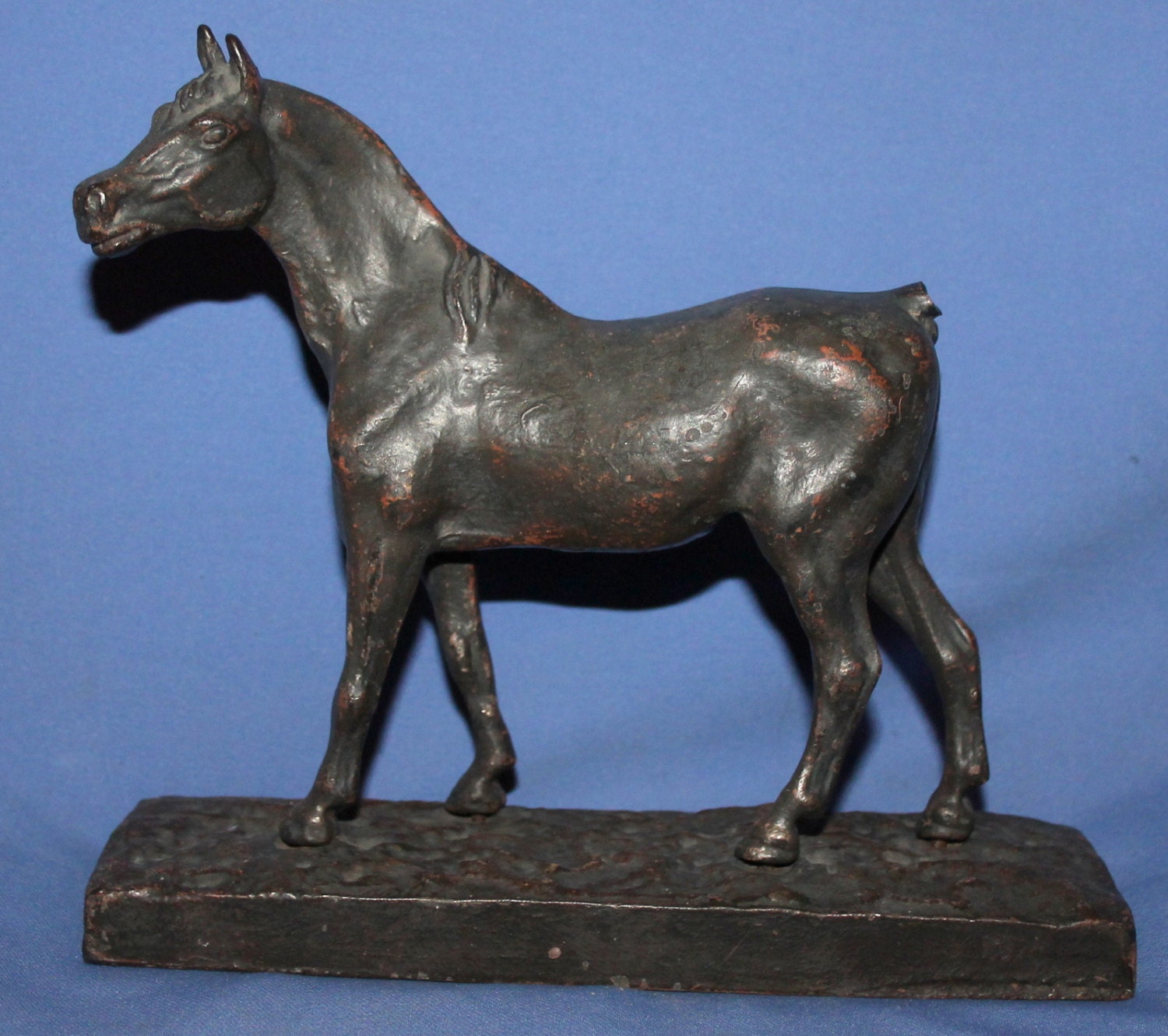 Antique Hand Made Metal Horse Figurine