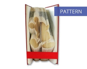 Folded Book Art Pattern - Standing Mickey Mouse - 160 Folds - Bookfolding Pattern - Folded Book Pattern - Book Folding pattern