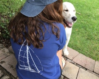 COMFORT COLORS China Blue Sailboat short-sleeve Pocket - Never Settle Apparel