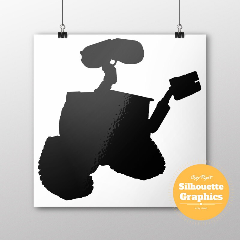 Wall-e Wall-E WALL_E wall-e silhouette file svg eps