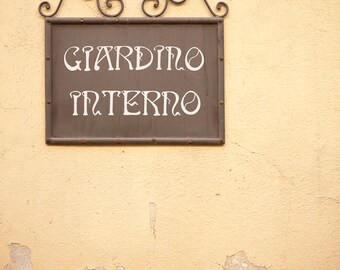 Tuscany, Italy, "giardino interno" - Fine art photography, travel photography, home decor