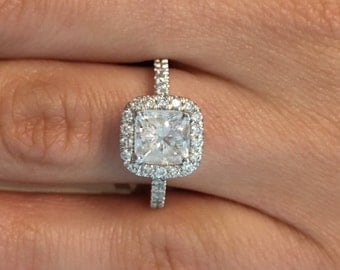 1.38 CT Princess Cut d/si1 Diamond Solitaire by BennettJewelers