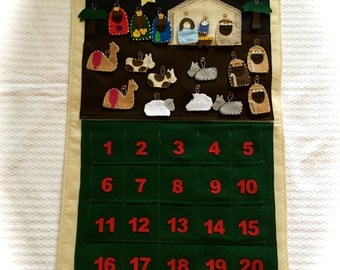 Religious Advent Felt Calendar - Nativity Scene