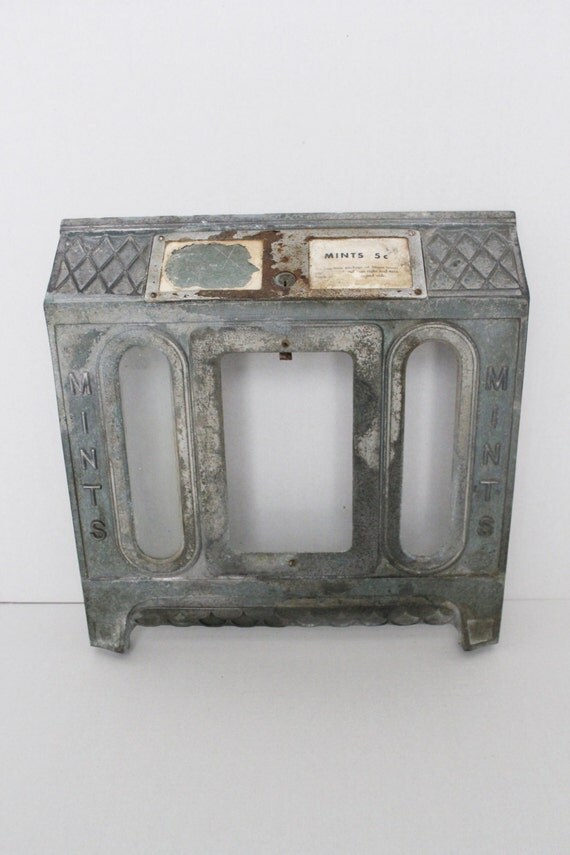 Vintage Mints Candy Metal Display Case