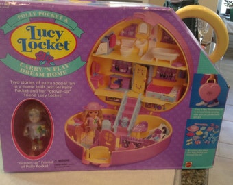 Vintage Polly Pocket and Lucy Locket Carry 'n play Dream Home