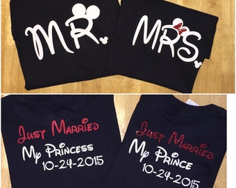 Disney Couple Shirt, Disney Couple Shirts, Disney Honeymoon shirt, Disney Honeymoon Shirts, Disney Wedding Shirt, Disney Wedding Shirts