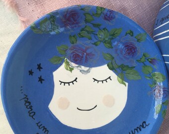 Yemanja Trinket Dish - Ring Dish - Ceramic Small Plate - Ceramic Plate - Small Ceramic Plate