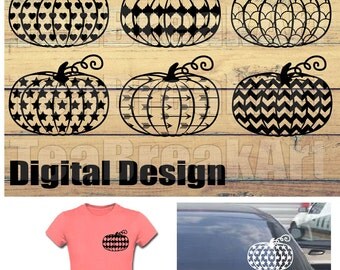 Aztec Pumpkin Digital Cutting Files PNG EPS svg dxf Clipart Digital Sticker zentangle pumpkin decal heat transfer iron on vinyl 012C