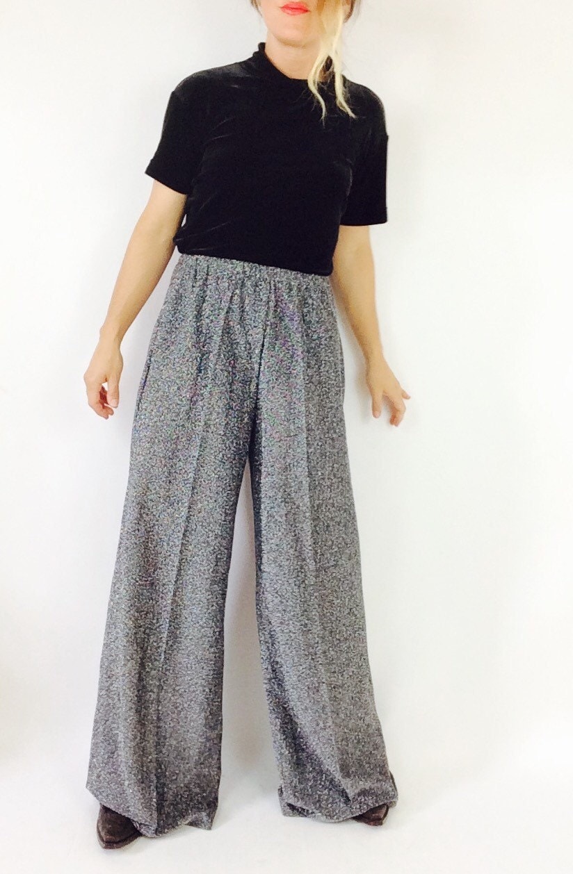 Vintage 70s palazzo pants vintage palazzo pants sparkly wide