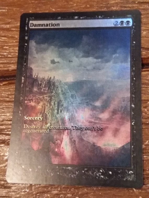 Magic the Gathering altered art Damnation by Foilalterations