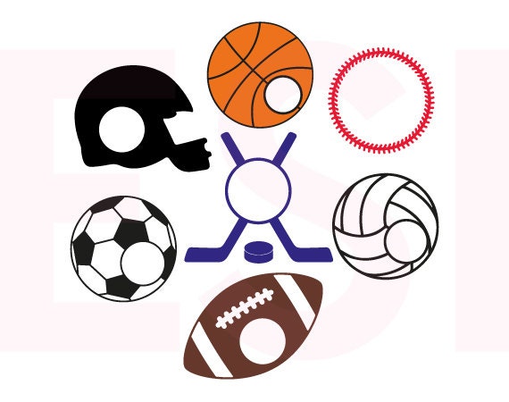 Sports svg Files Monogram svg files SVG DXF and EPS