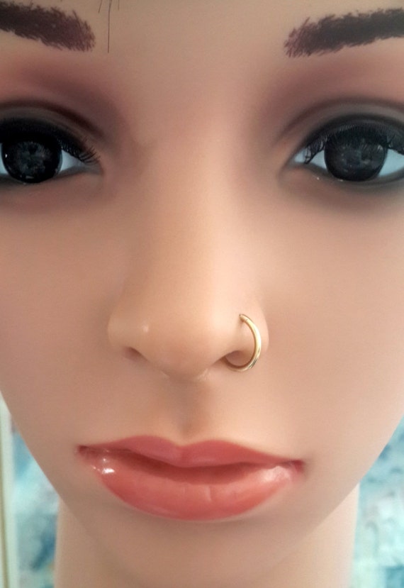 Small Nose Hoop Tiny Gold Septum hoop Septum Piercing