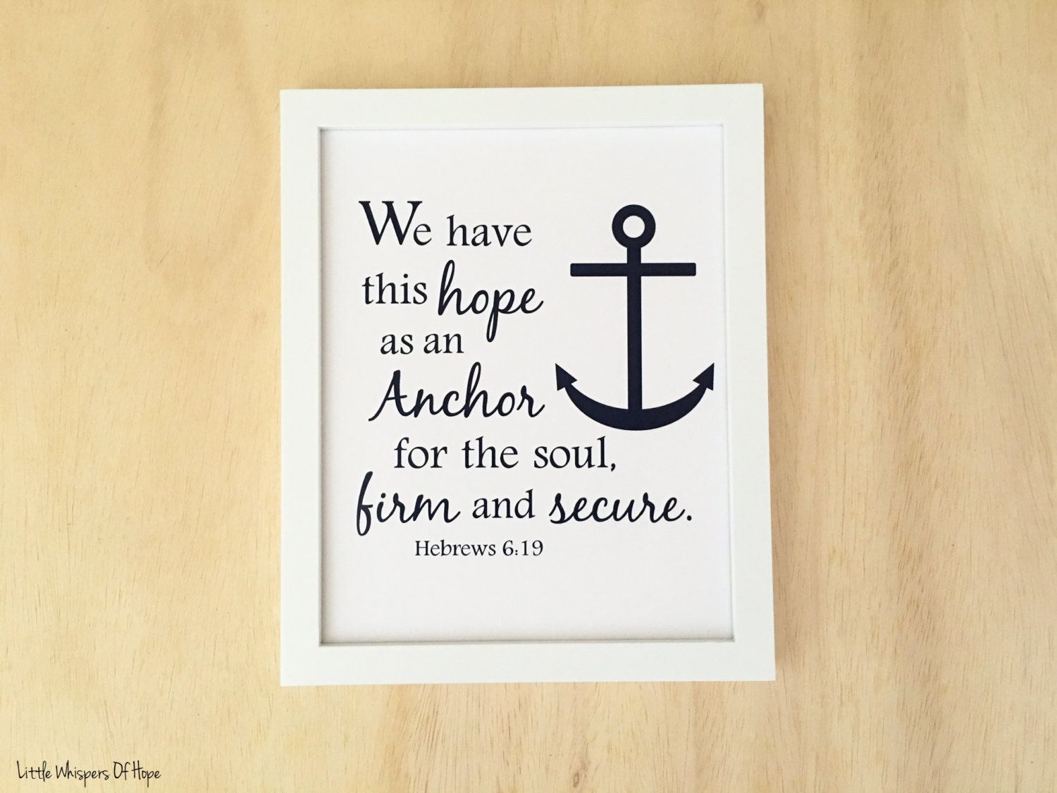 Nautical wall art Bible Verse Print We have this hope as an