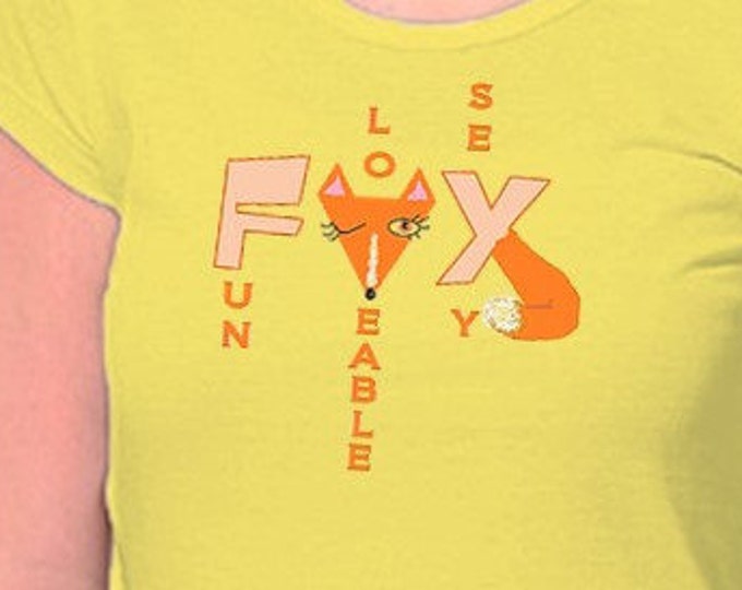 Women's Fox T-shirt Decal, printable, instant download
