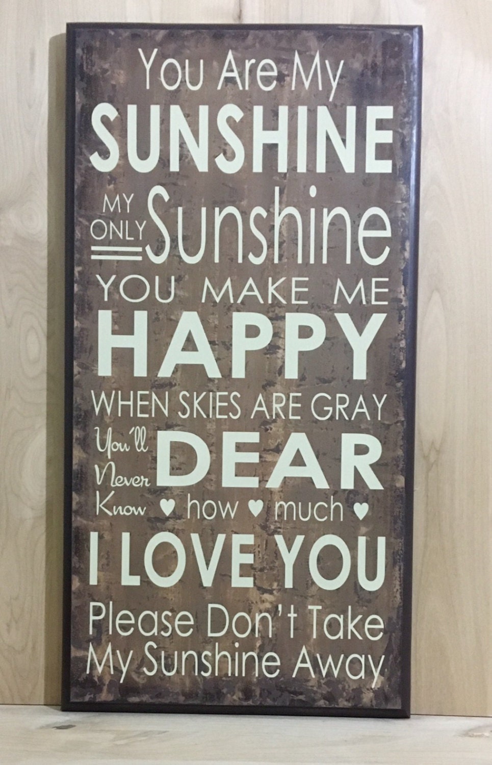 You are my sunshine wall art wood sign nursery wall decor