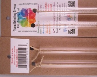 4 pk Reusable Glass Drinking Straws