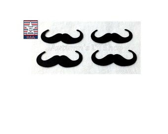Mustache Baby Shower Decoration, Little Man Black Mustache Confetti, Fathers Day Mustache, Boy Birthday, Mustache Diecut Cardstock, 50 Ct.