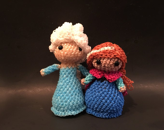 Disney's Frozen Elsa & Anna Combo Play Pack Rubber Band Figures, Rainbow Loom Loomigurumi, Rainbow Loom Disney