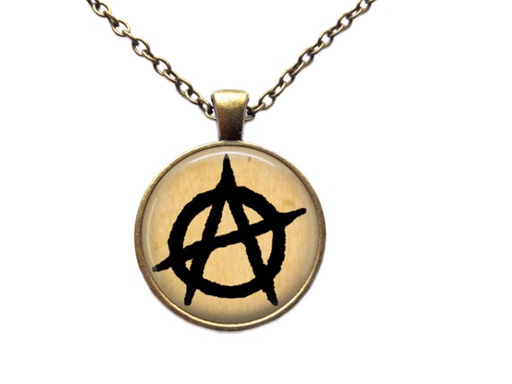 earrings symbol anarchy Anarchy necklace Symbol jewelry Antique pendant
