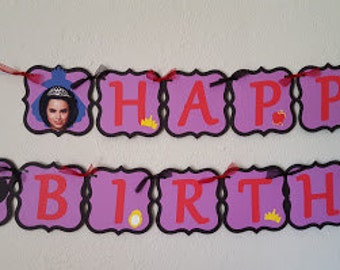 Descendants Birthday Banner, The Descendants, Disney Descendants, Descendant banner, Descendants Party Supply, Descendants, Mal, Evie