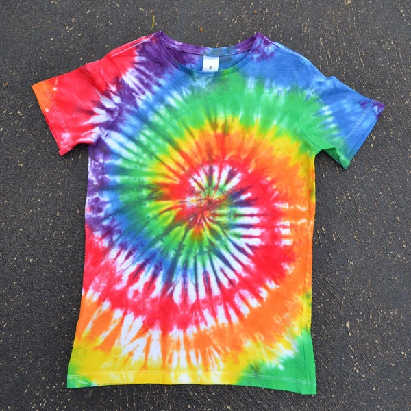 Children's Tie Dye Rainbow T-shirt 100% Cotton