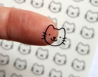Clear Cat Stickers, Cat Planner Stickers, Kitty Stickers, Kitty Planner Stickers, Day Designer Sticker, ECLP Stickers, Happy Planner | G103