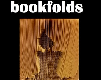 Book folding pattern christmas candle cut and fold 184 folds PATTERN ONLY,xmas folded book,seasonal book fold,christmas book fold pattern