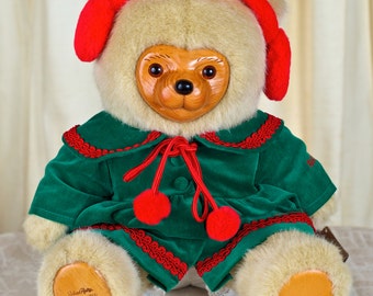 Vintage Christmas Raike's "Kathie Christmas" Bear - Collectible, Numbered, and has a COA