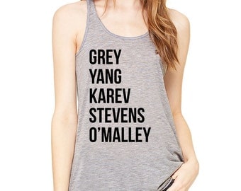Greys Anatomy Tank Top Racerback “Grey Yang Karev Stevens O'Malley” Thursdays We Watch Greys Anatomy Shirt, A Beautiful Day To Save Lives