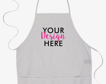 CustomTwo‑Pocket 24 Inch Apron / Custom logo apron / Custom Text apron / Craft fair apron / Uniform / 24'' apron design / 2 Pocket apron