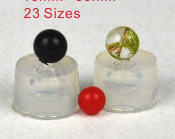 Transparent MOLD, Clear Silicone MOLD, sphere,ball, Jewellery DIY, Resin Jewellery, 16mm --30mm, #BM001-16