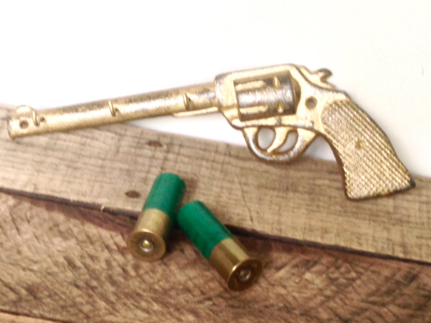 Gold Gun Key Hook Wall Key Holder Hunting Decor Wall