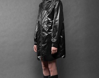 Black raincoat | Etsy