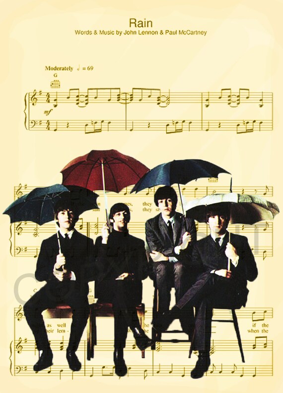 The Beatles Rain Art Print by AmourPrints on Etsy