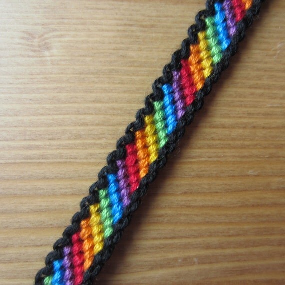 bordered rainbow friendship bracelet
