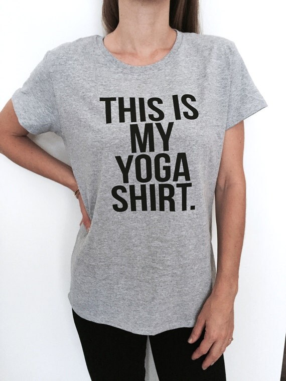 yoga slogan tops